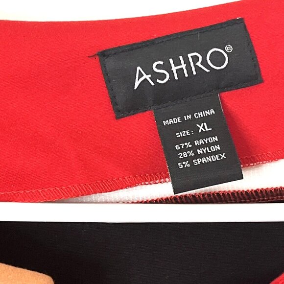 Ashro Women's XL Abstract Color Block Long Sleeve Akello Jacket Coat Dress MCM - Picture 2 of 16